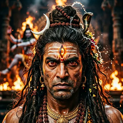 Realistic Lord Shiva Performing Tandava Dance