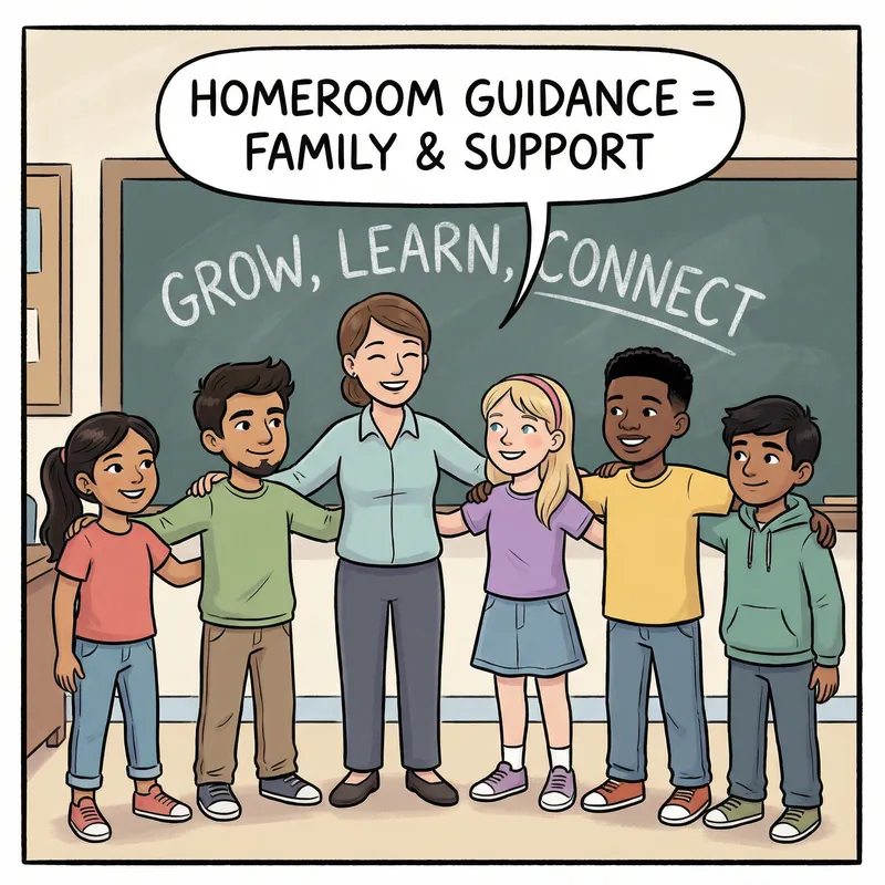 Homeroom Guidance Illustration: Unity & Support with Diverse Students