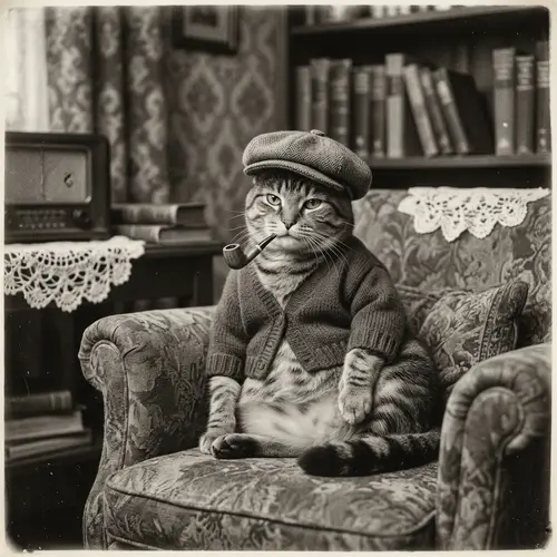 Pregnant Smoking Cat - Unique Pet Photos