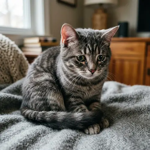 Sad Cat Image - Expressive Feline Showing Sorrow