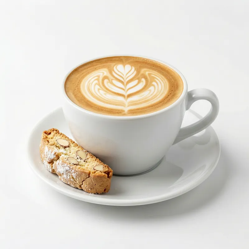 Amaretto Cappuccino with Biscotti - E-commerce Image
