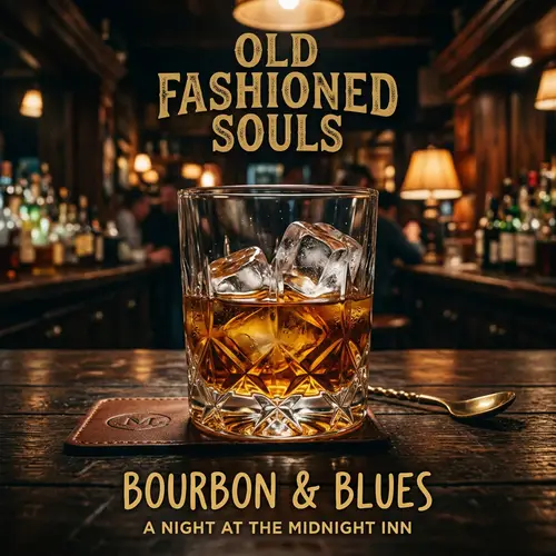 Whiskey Album Cover Design with Ice