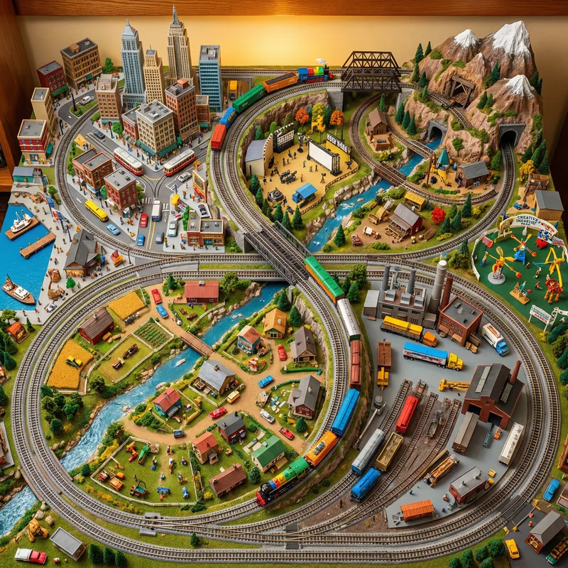 Creative N Scale Model Train Layout: Vibrant Landscapes and Scenes