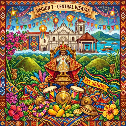 Vibrant Philippine Culture in Region 7 Art Design