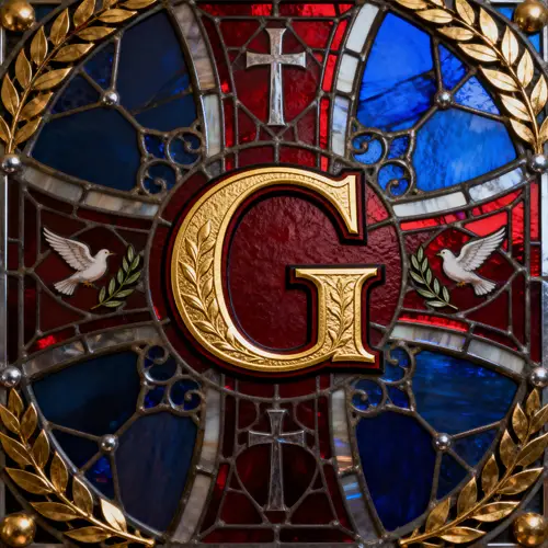Family Crest with Giant G and Cross | Heritage Symbol