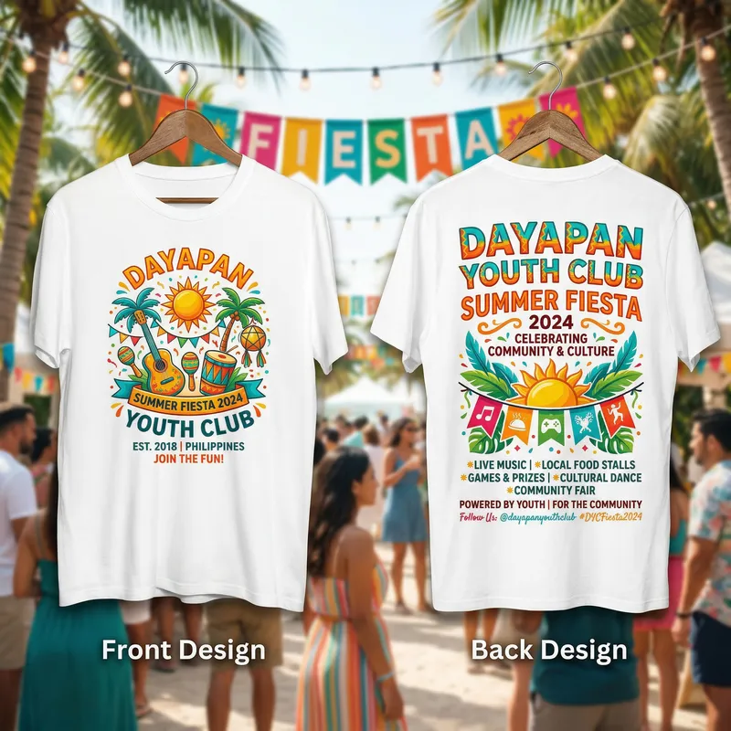 Summer Fiesta White T-Shirt for Dayapan Youth Club