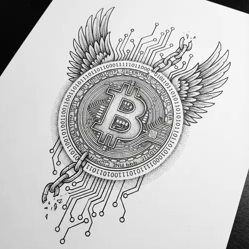 Unique Bitcoin Tattoo for Financial Freedom
