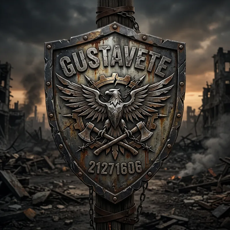 Post Apocalyptic Logo Shield Gustavete 2 Post Apocalyptic Logo Shield Gustavete 2