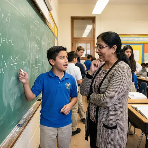 Educational Scene: Student-Teacher Dialogue on Mathematics Corrections