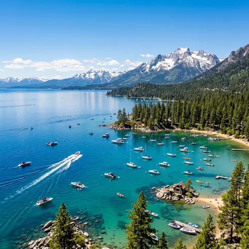Asymmetrical Balance of Lake Tahoe: Boats & Beauty