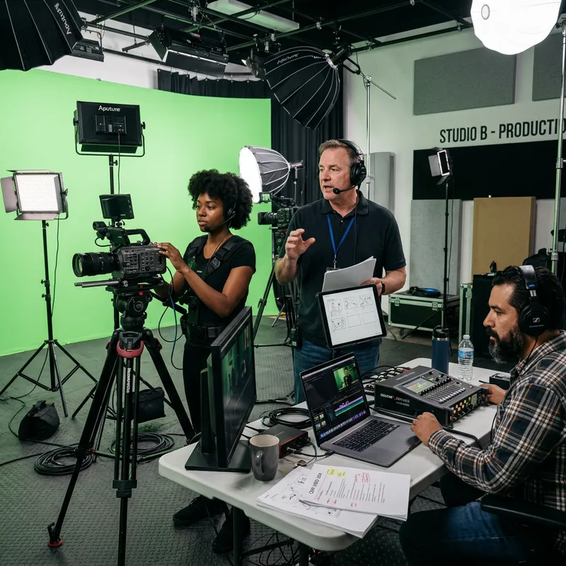 Corporate Video Production Studio Setup