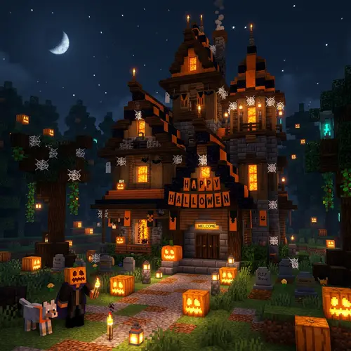 Spooky Halloween Minecraft House Ideas