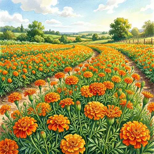 Vibrant Orange Marigolds: Beauty in Bloom