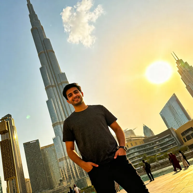 Person in Front of Burj Khalifa - AI Generated Art