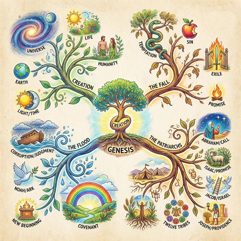 Genesis Book Mind Map: Visualizing Key Points Creatively
