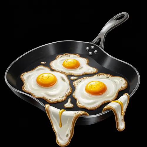 Salvador Dali Frypan Art with Eggs