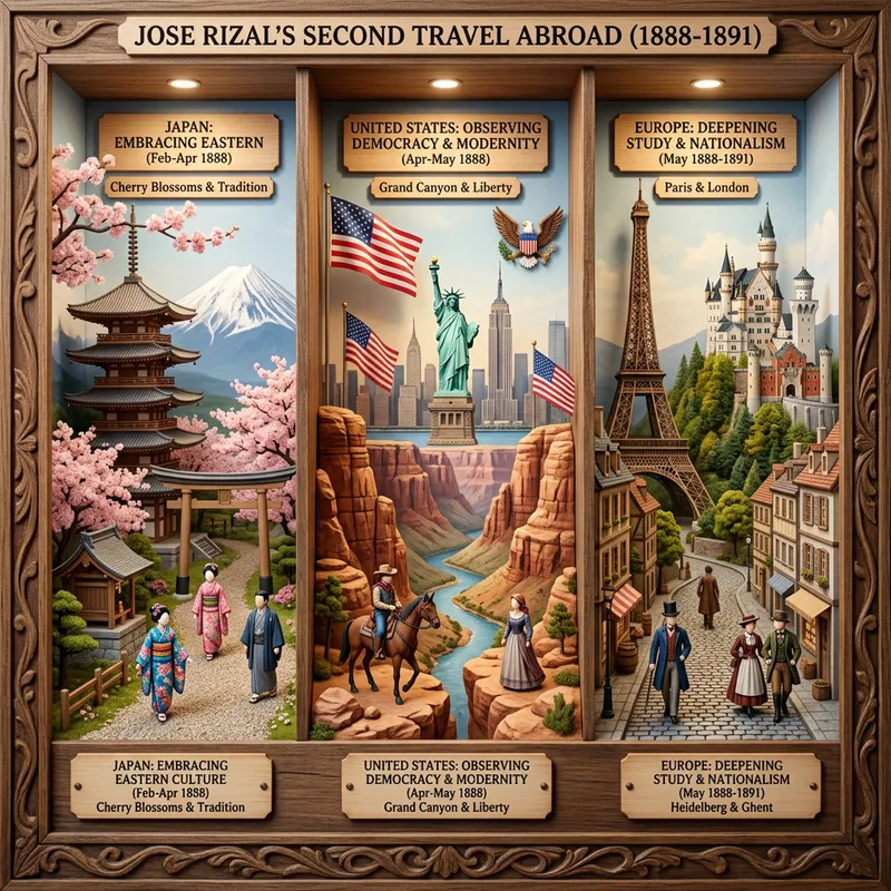 Rizal's Second Journey: Japan, USA & Europe Diorama
