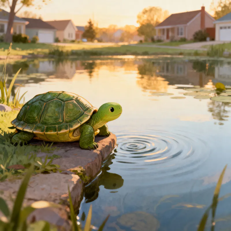 Toby the Turtle: A Gentle Journey in a Quiet Pond