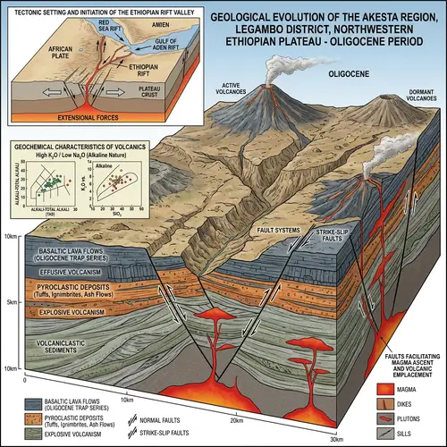 Geology and Structural Evolution of Oligocene Volcanic Rocks in Akesta, Ethiopia