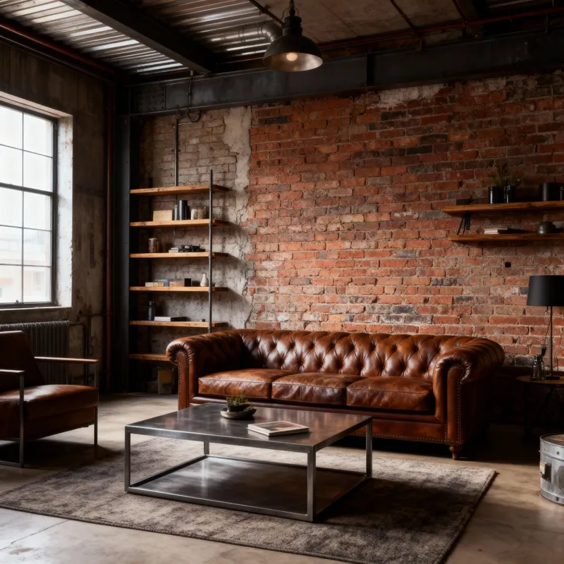 Industrial Style Living Room Transformation Ideas