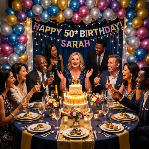 Vibrant 50th Birthday Party Celebration Ideas