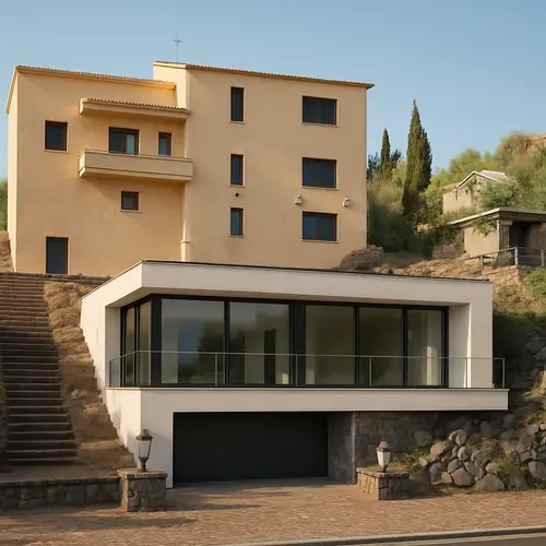 Modern Home with Terrace and Large Windows