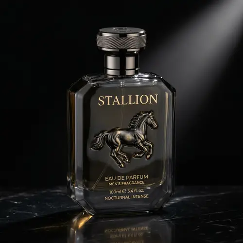 Sleek Stallion Cologne Bottle in Glass