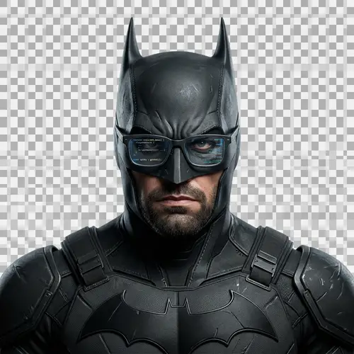 Programmer Batman Face with Glasses | 3D Render