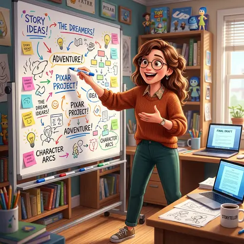 Enthusiastic Pixar Character: 30-Year-Old Brunette