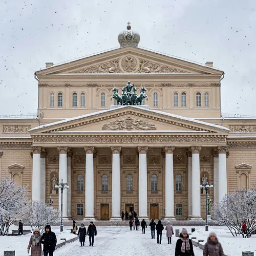 Neoclassical Bolshoi Theatre in Moscow