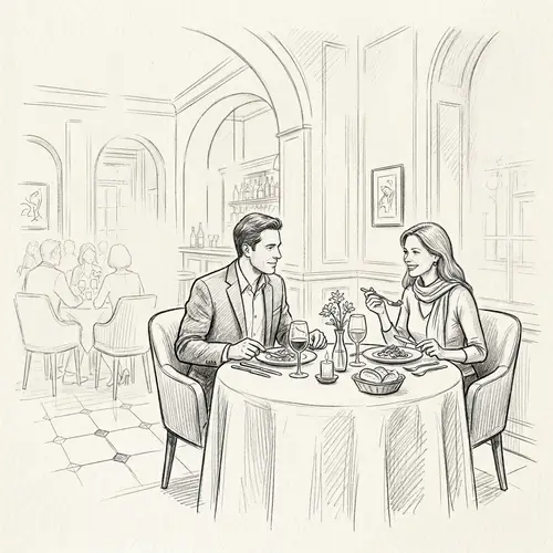 Simple Fine Dining Restaurant Sketch