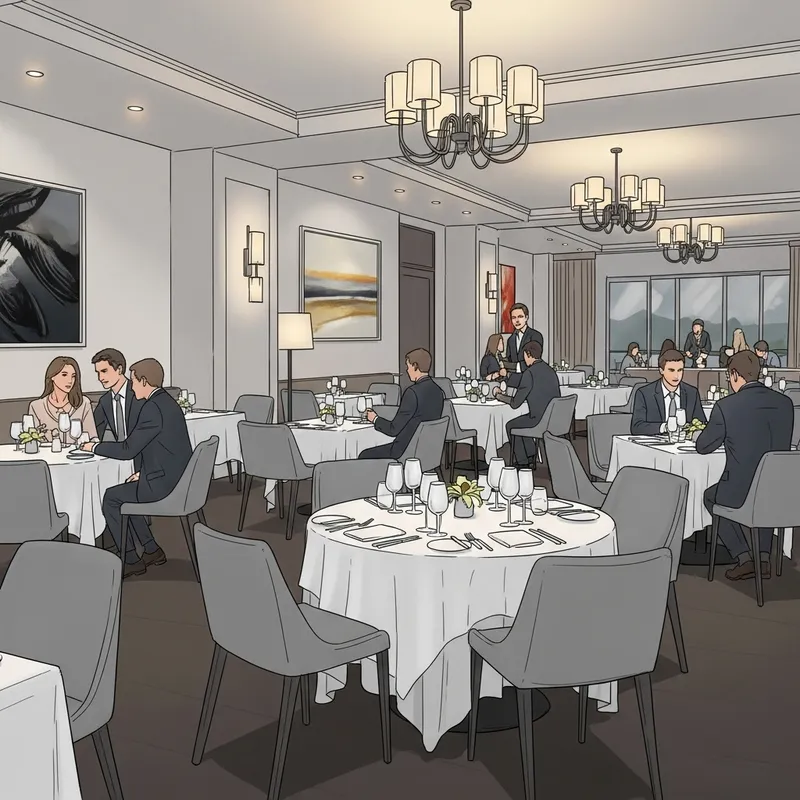 Simple Fine Dining Restaurant Sketch