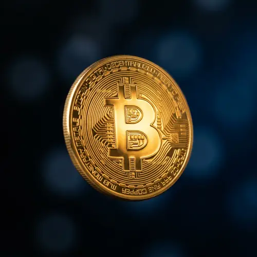 Shiny Gold Bitcoin Coin with Recognizable Logo | Captivating Design