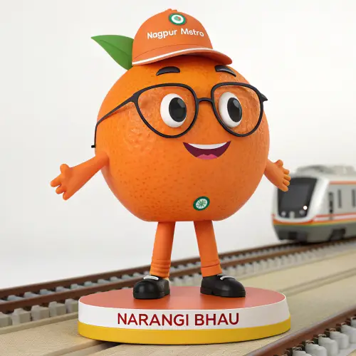3D Mascot Design of Narangi Bhau