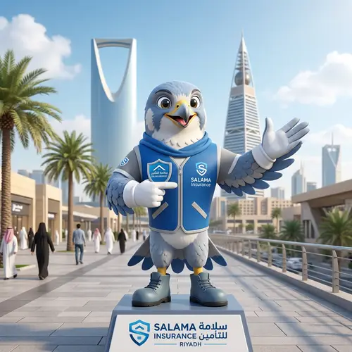 Creative Insurance Mascot Design in Riyadh