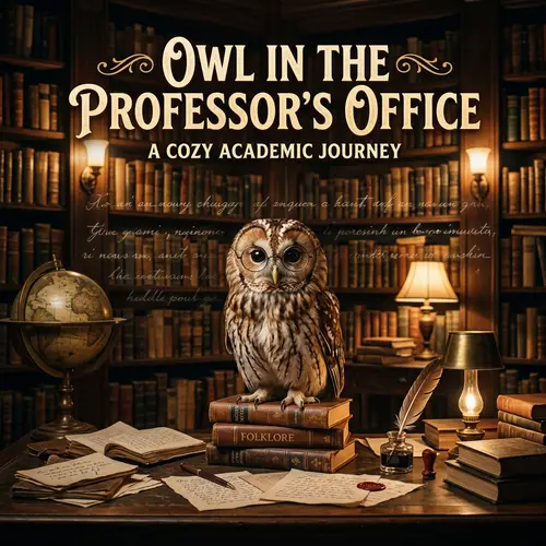 Owl in the Professor's Office Video - Enchanting Academic Setting