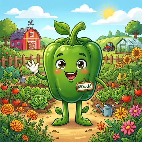 Meet Nicholas the Friendly Bell Pepper Mascot