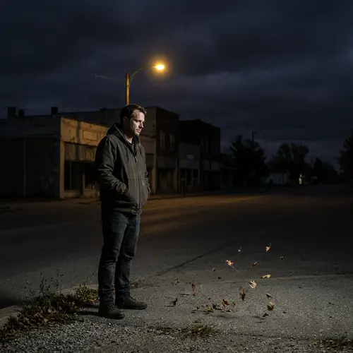 Chapter 1: Man Standing Alone in Desolate Night Scene