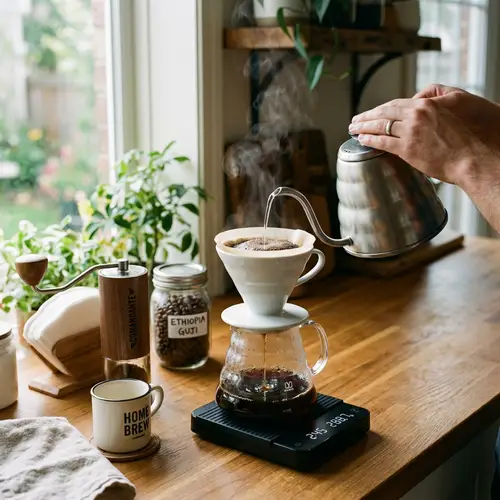 Hand-Brewed Coffee Scene: Perfect Morning Brew