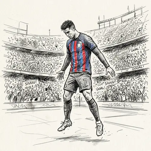 Messi's 'Suuiiii' Celebration at Camp Nou