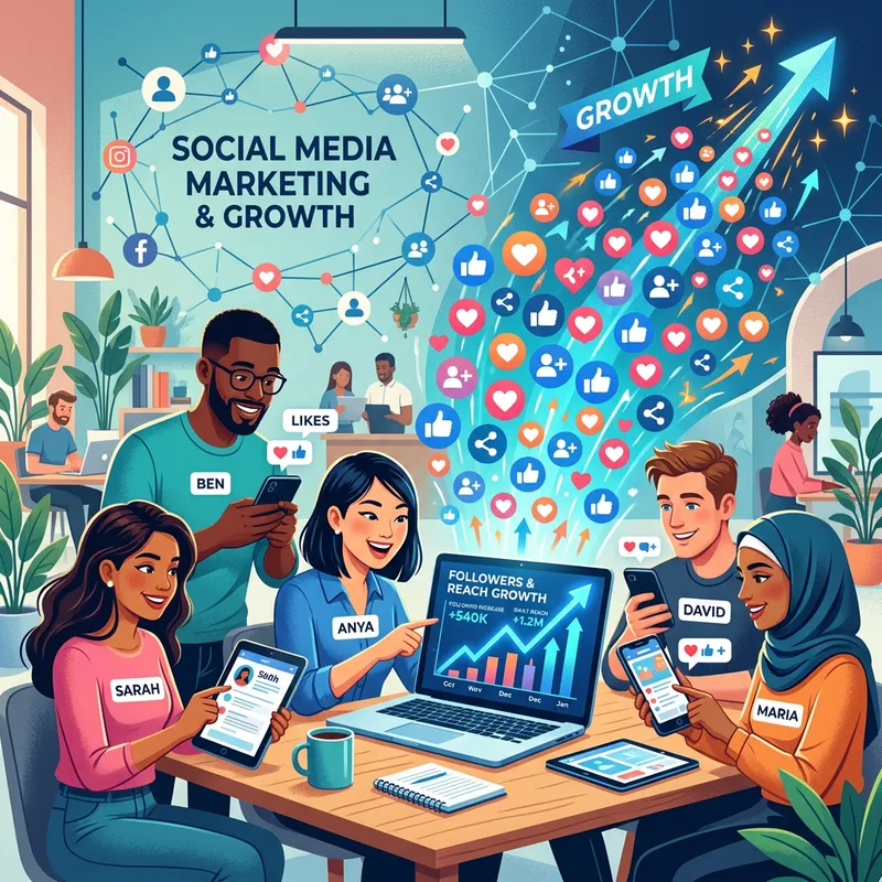 Social Media Marketing: Increasing Followers and Likes Reach