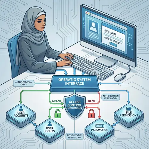 Access Control Mechanisms in Operating Systems | User Interaction Illustration