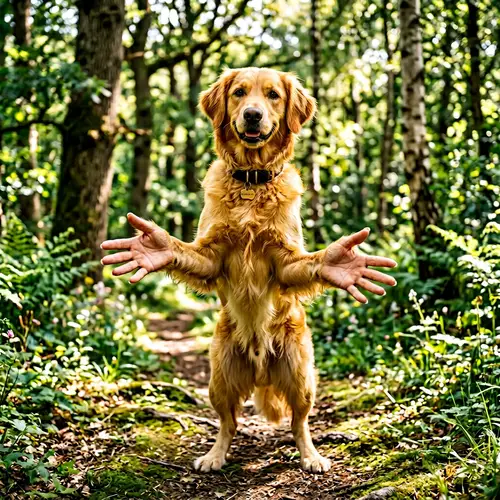 Fascinating Canine with Human-Like Hands | Rare Breed Standing Playfully