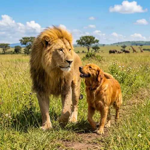 Lion and Dog: Unlikely Friends in Serenity