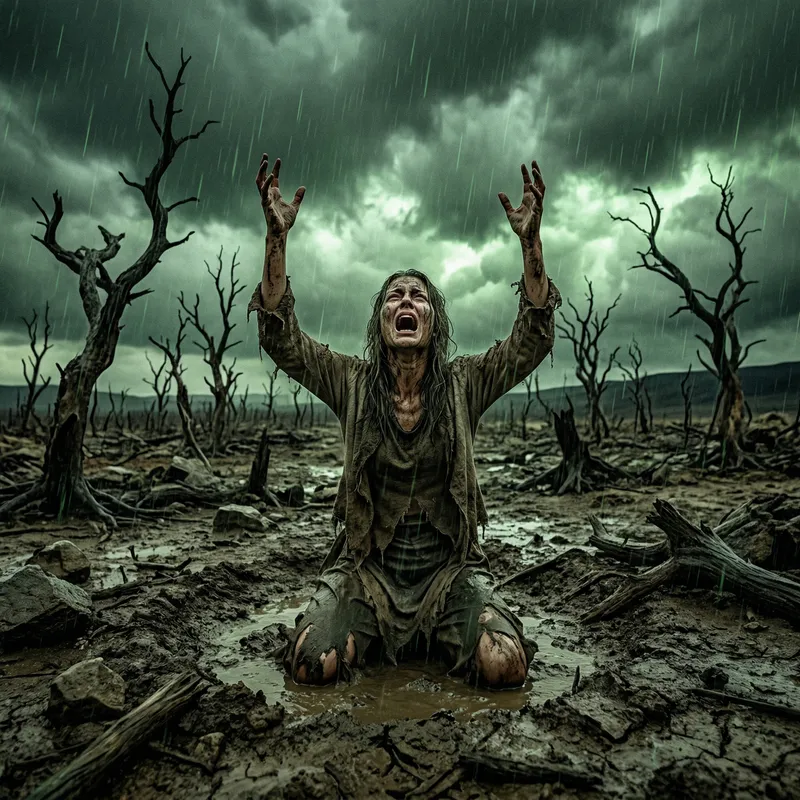 Realistic Wallpaper of a Desolate Landscape