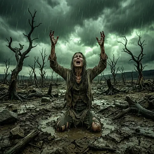 Realistic Wallpaper of a Desolate Landscape