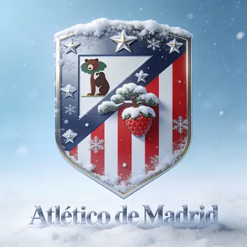 Realistic Atlético de Madrid Snowy Logo