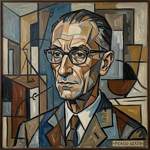 Indro Montanelli by Picasso - Artistic Masterpiece