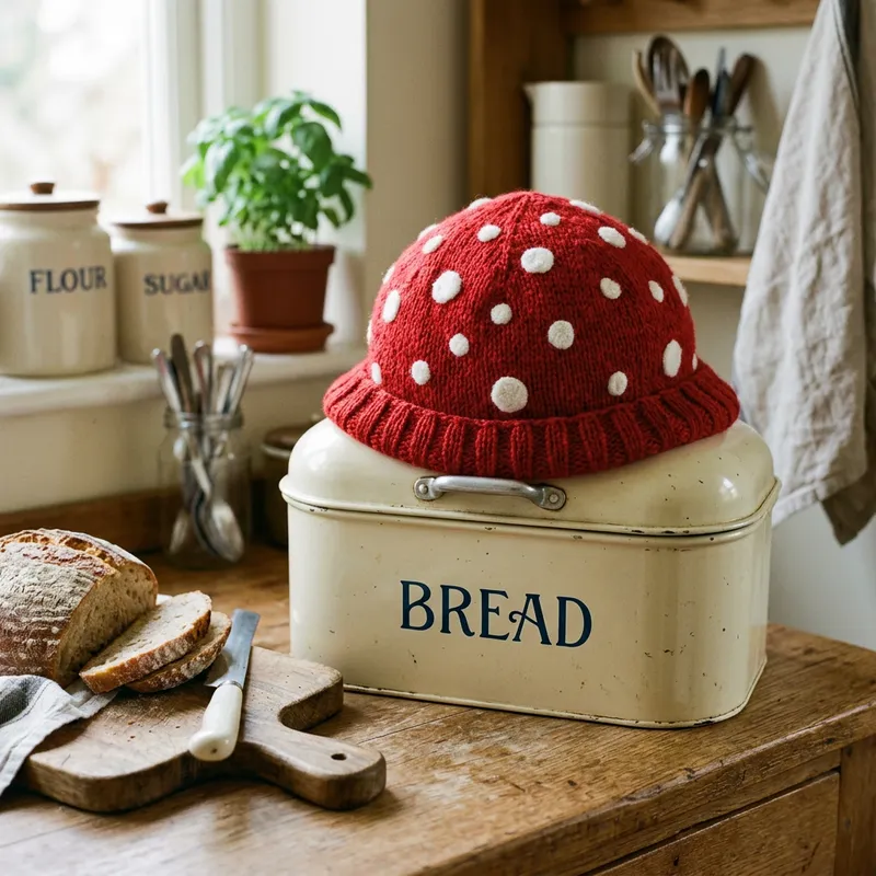 Mushroom Cap Bread Box - Kitchen Storage Solution