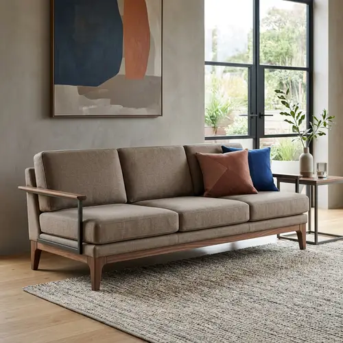 Modern Sofa Design: Sleek & Minimalist | Earth Tones & Functional Style